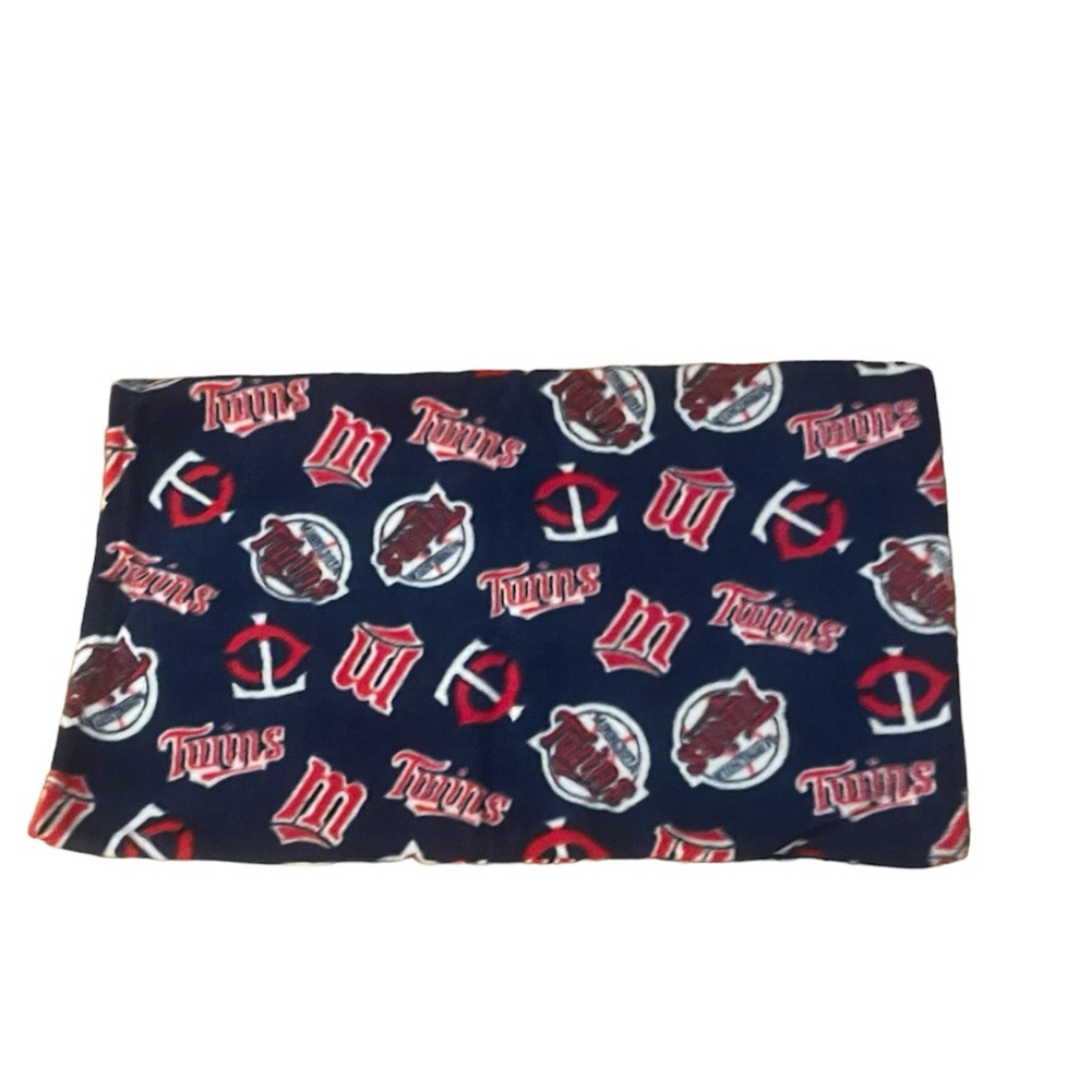 Minnesota Twins Standard Size Pillowcase Fleece approx 27x17” Handmade
